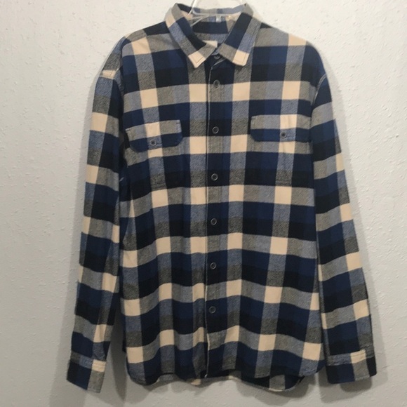 JACHS Shacket Heavy Blue, Black, & Cream Plaid Flannel Shirt/Jacket size XXL - Picture 1 of 13